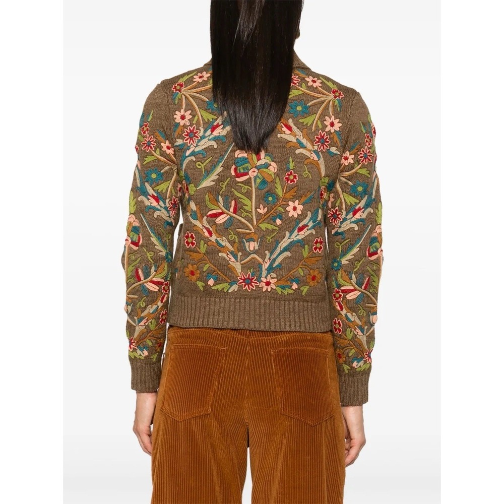 RRL floral embroidered cardigan Size 3 - Picture 3 of 10